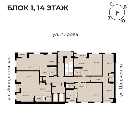 
   Продам 2-комнатную, 56.5 м²,  Римский квартал, 2 очередь

. Фото 11.