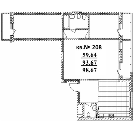 
   Продам 3-комнатную, 98.67 м²,  Римский квартал, 2 очередь

. Фото 1.