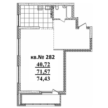 
   Продам 2-комнатную, 74.43 м²,  Римский квартал, 2 очередь

. Фото 1.