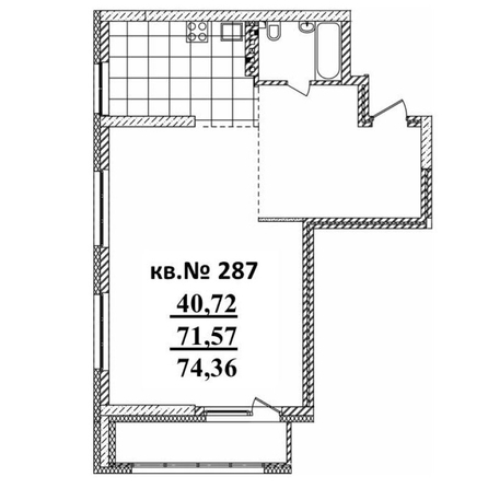 
   Продам 2-комнатную, 74.36 м²,  Римский квартал, 2 очередь

. Фото 1.