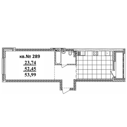 
   Продам 2-комнатную, 53.99 м²,  Римский квартал, 2 очередь

. Фото 1.