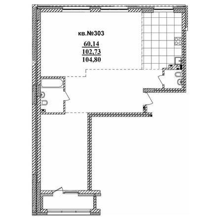 
   Продам 3-комнатную, 104.8 м²,  Римский квартал, 2 очередь

. Фото 1.