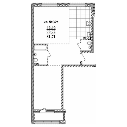 
   Продам 3-комнатную, 81.71 м²,  Римский квартал, 2 очередь

. Фото 1.