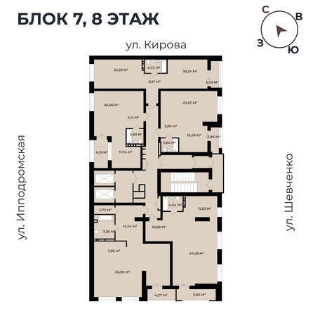 
   Продам 3-комнатную, 85.94 м²,  Римский квартал, 2 очередь

. Фото 11.