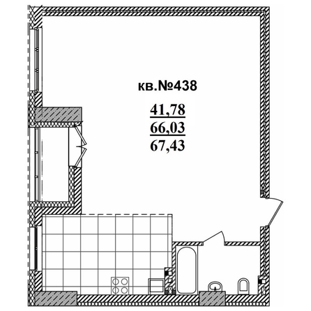 
   Продам 2-комнатную, 67.43 м²,  Римский квартал, 2 очередь

. Фото 1.