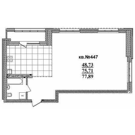 
   Продам 3-комнатную, 69.93 м²,  Римский квартал, 2 очередь

. Фото 1.