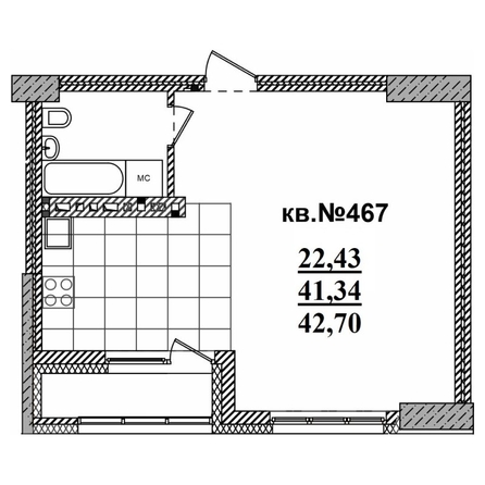 
   Продам студию, 60.05 м²,  Римский квартал, 2 очередь

. Фото 1.