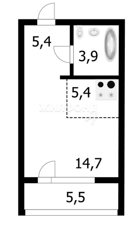 
   Продам студию, 28.6 м², Титова ул, 232/3

. Фото 10.