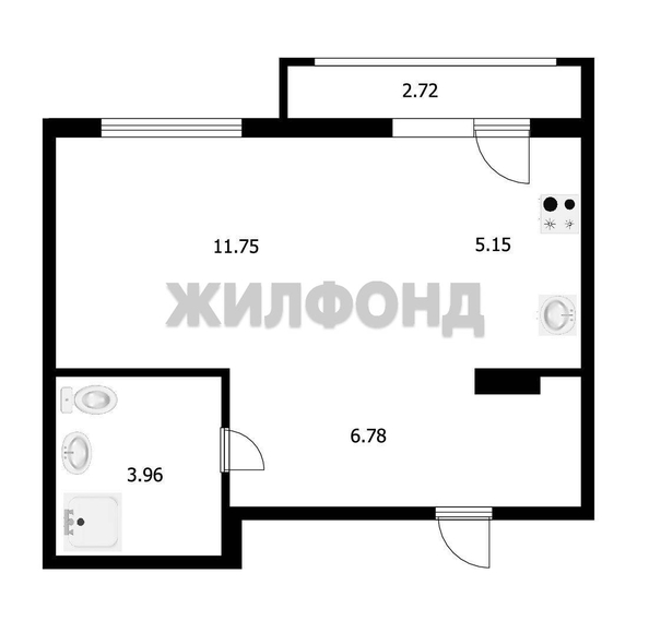 
  Продается студия, 27.6 м², ЖК Цивилизация, дом 1
. Фото 10.