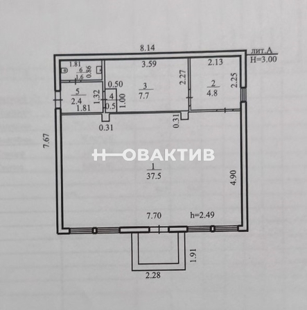 
   Продам помещение свободного назначения, 54.3 м², Чулымская ул, 2А

. Фото 2.