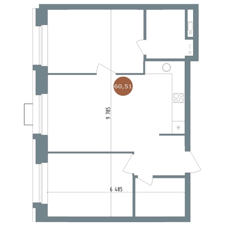 
   Продам 3-комнатную, 60.51 м², 19/56 Кварталы Телецентра, сек 3

. Фото 1.