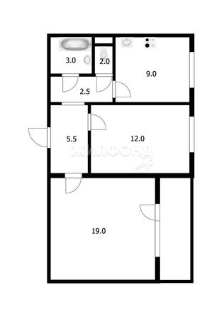 
   Продам 2-комнатную, 52.6 м², Ватутина ул, 85

. Фото 2.