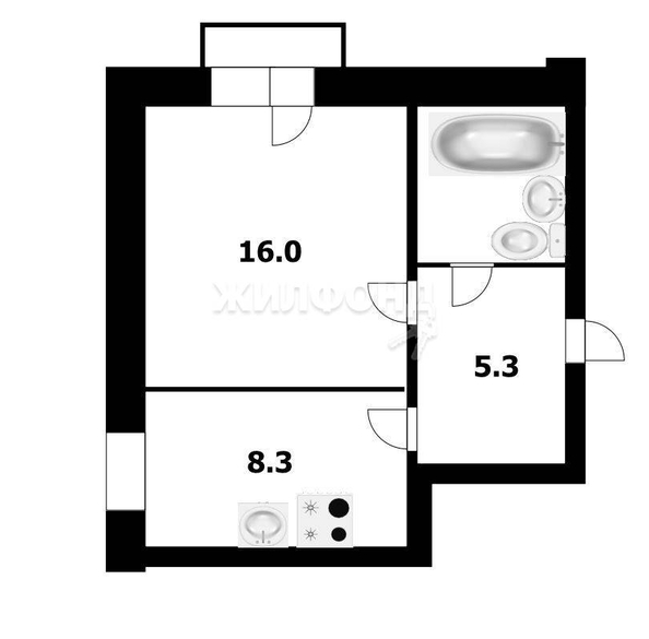 
   Продам 1-комнатную, 34 м², Большая ул, 668

. Фото 23.