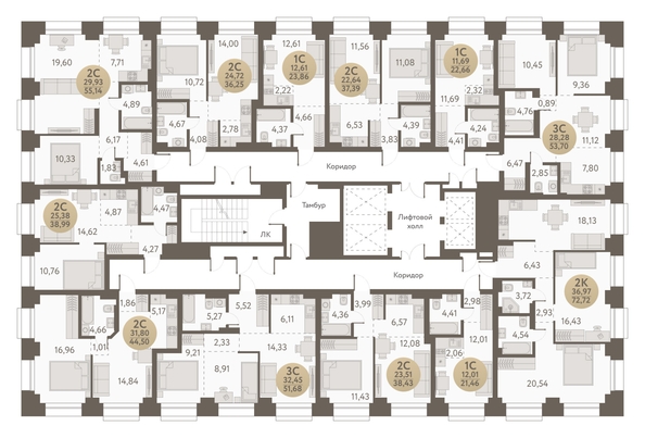 
   Продам 3-комнатную, 53.7 м², Urban-peaks (Городские вершины)

. Фото 1.