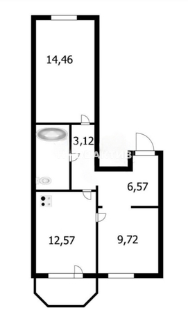 
   Продам 2-комнатную, 52.5 м², Рябиновая ул, 10/1

. Фото 37.