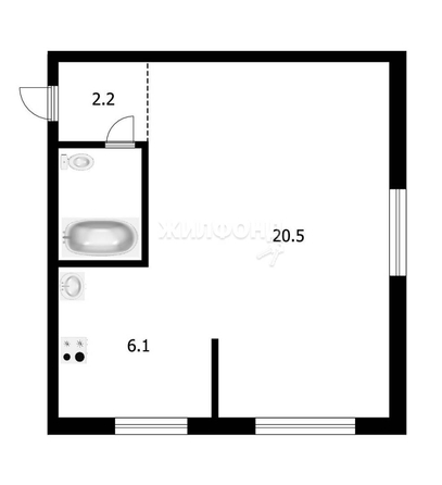 
   Продам 1-комнатную, 31.3 м², М.Горького ул, 3

. Фото 11.