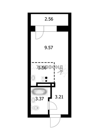 
   Продам студию, 19.7 м², Твардовского ул, 22/6

. Фото 1.