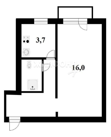 
   Продам 1-комнатную, 26.1 м², Мира ул, 35

. Фото 6.