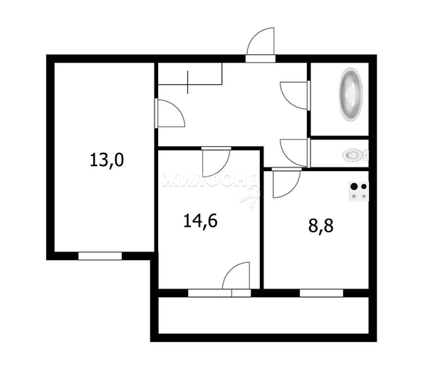 
   Продам 2-комнатную, 50.7 м², Линейная ул, 37/2

. Фото 2.