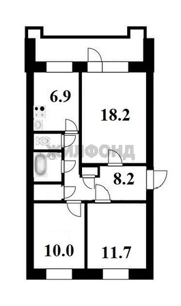
  Продается 3-комн. квартира, 58 м², Золотодолинская ул, д. 31
. Фото 21.