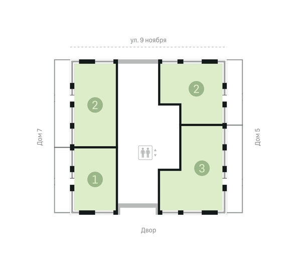 
   Продам 2-комнатную, 116.41 м², Никитина, дом 6

. Фото 14.