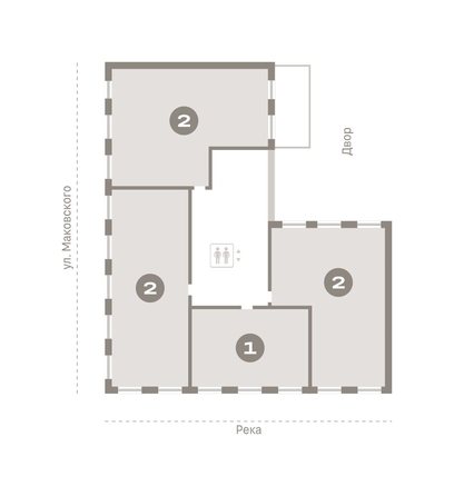 
   Продам 2-комнатную, 131.83 м², На Декабристов, дом 6-2

. Фото 16.