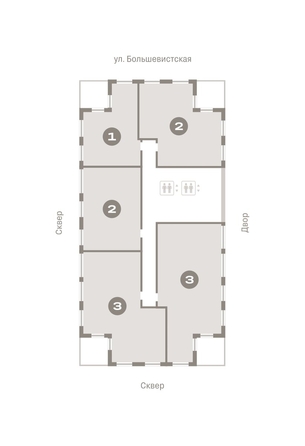 
   Продам 1-комнатную, 64.8 м², Европейский берег, дом 44

. Фото 1.