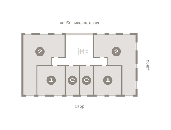 
   Продам 2-комнатную, 82.3 м², Европейский берег, дом 44

. Фото 1.