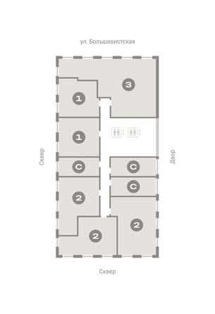 
   Продам 3-комнатную, 106.2 м², Европейский берег, дом 44

. Фото 1.