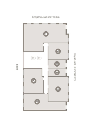 
   Продам 2-комнатную, 82.33 м², Европейский берег, дом 49

. Фото 1.