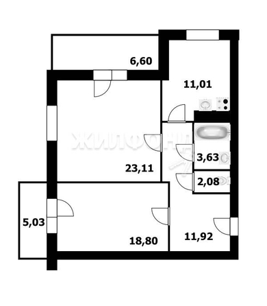 
   Продам 2-комнатную, 68.5 м², Сибиряков-Гвардейцев ул, 44/7

. Фото 11.