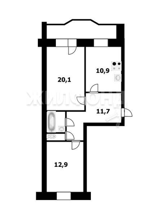 
   Продам 2-комнатную, 59 м², Есенина ул, 31/1

. Фото 1.