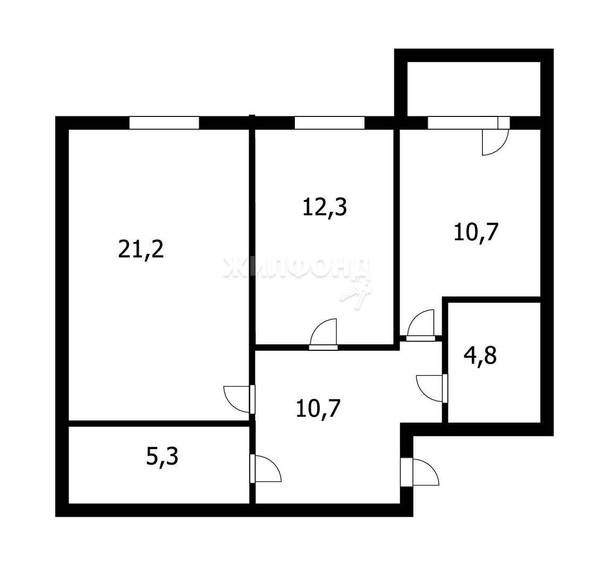 
   Продам 2-комнатную, 65.3 м², Зеленая ул, 16

. Фото 1.