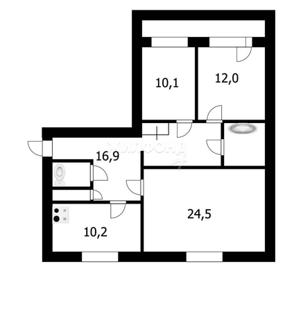 
   Продам 3-комнатную, 86 м², Краснообск, 42

. Фото 28.