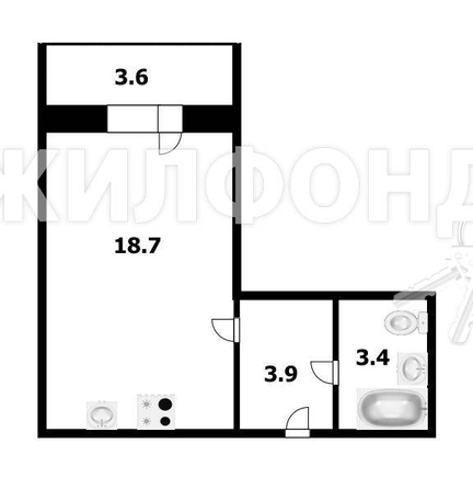 
   Продам студию, 29.6 м², Ивана Севастьянова ул, 10/1

. Фото 11.