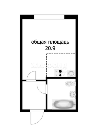 
   Продам 1-комнатную, 20.9 м², Фадеева ул, 66/8

. Фото 7.