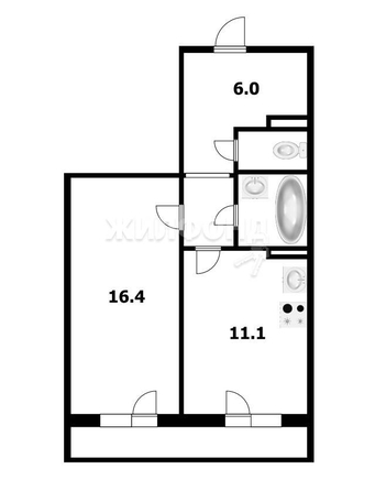 
   Продам 1-комнатную, 40 м², Александра Чистякова ул, 2

. Фото 19.