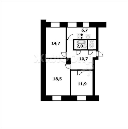 
   Продам 3-комнатную, 65.4 м², Ленина ул, 20

. Фото 20.