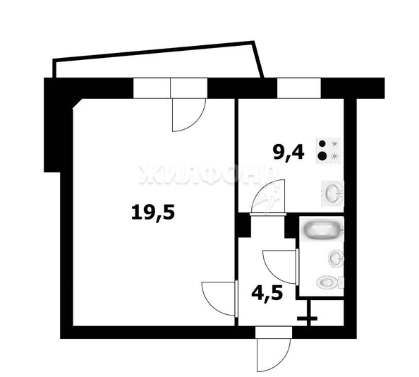 
   Продам 1-комнатную, 38 м², Микрорайон тер, 31

. Фото 25.