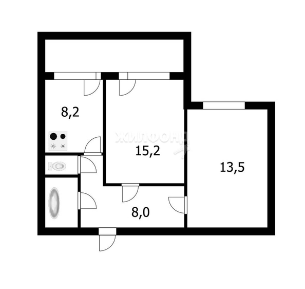 
   Продам 2-комнатную, 48.5 м², Котовского ул, 10

. Фото 20.