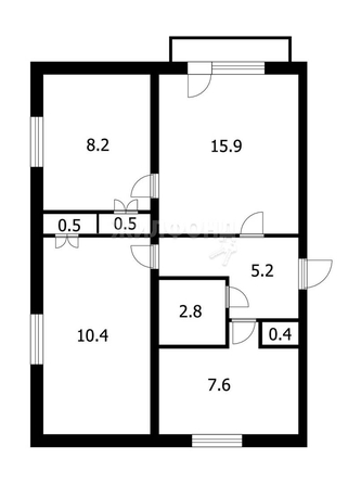 
   Продам 3-комнатную, 51.5 м², Политотдельская ул, 135

. Фото 7.