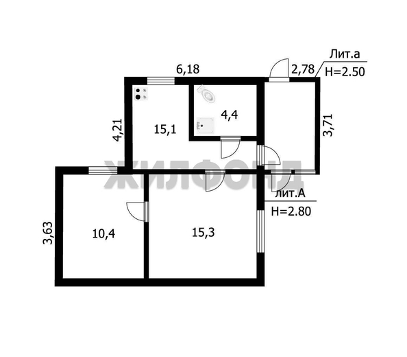 
   Продам дом, 66.5 м², Новосибирск

. Фото 11.