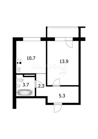 
   Продам 1-комнатную, 35.9 м², Забалуева ул, 102

. Фото 21.