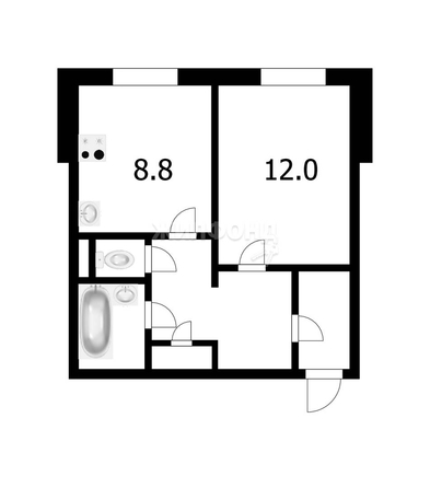 
   Продам 1-комнатную, 29.8 м², Белинского ул, 6

. Фото 12.