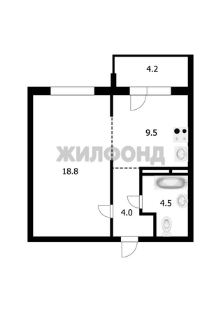 
  Продается 1-комн. квартира, 41 м², ЖК Квартал на Игарской, дом 1
. Фото 22.