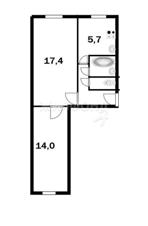 
   Продам 2-комнатную, 43 м², Ударная ул, 19

. Фото 22.