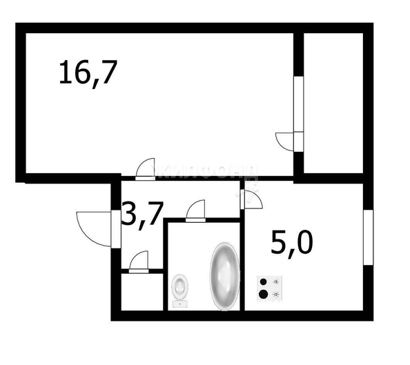 
   Продам 1-комнатную, 30.7 м², Кропоткина ул, 132/1

. Фото 11.