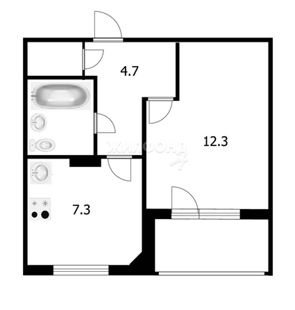 
   Продам 1-комнатную, 29.1 м², Экваторная ул, 14

. Фото 7.