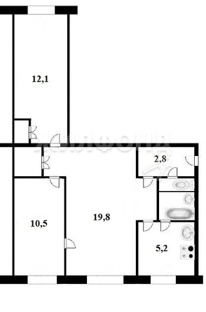 
   Продам 3-комнатную, 55.6 м², Гоголя ул, 1

. Фото 11.