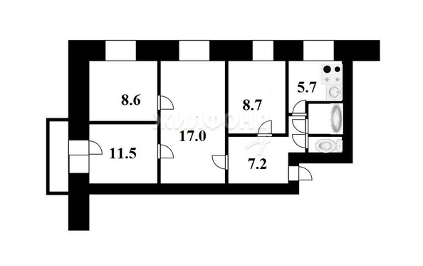 
   Продам 4-комнатную, 63.1 м², Планировочная ул, 8

. Фото 7.